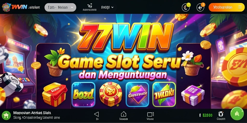 Tangkapan layar utama menampilkan gameplay slot yang menarik.