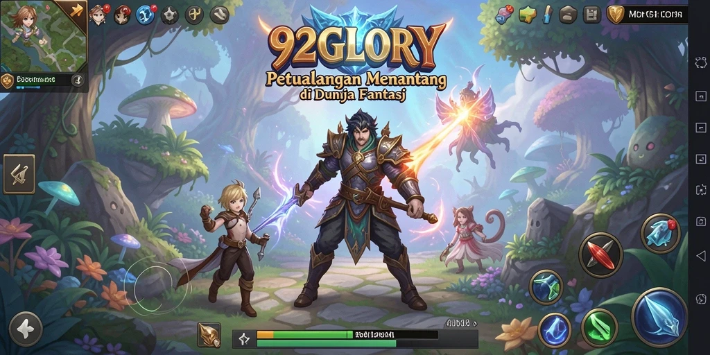 Screenshot gameplay 92GLORY menampilkan aksi petualangan yang mendebarkan.