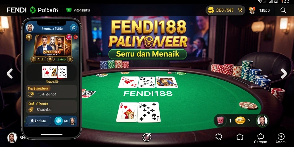 Tampilan gameplay seru FENDI188 saat bermain poker.