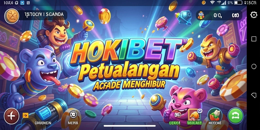 Screenshot utama HOKIBET menampilkan momen seru dalam gameplay Arcade.
