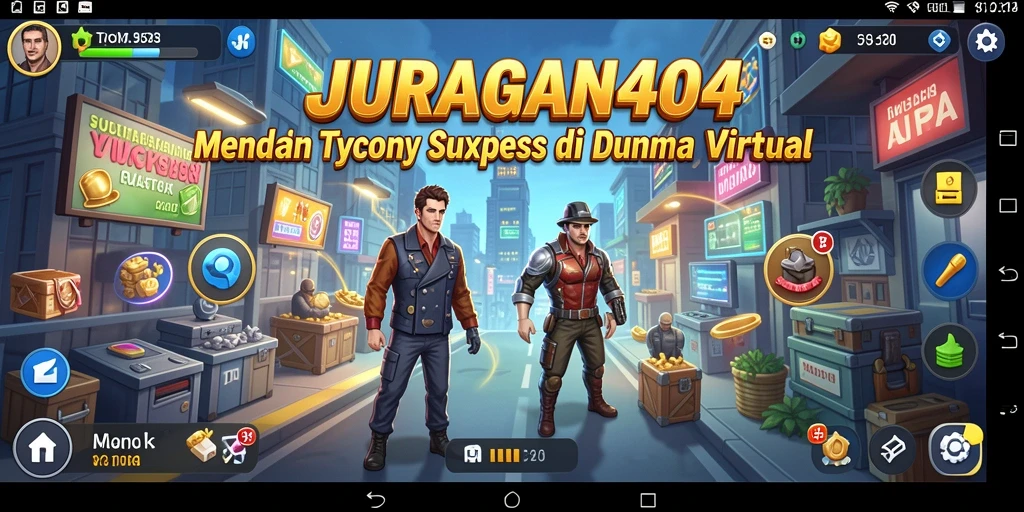 Tampilan menarik dari gameplay <strong>JURAGAN404</strong> menunjukkan strategi bisnis yang menantang.