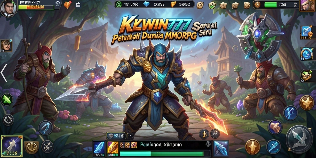 Tampilan aksi seru dalam permainan MMORPG KKWIN777.