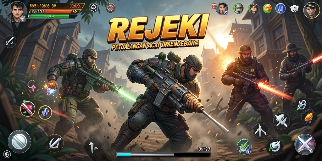 Gameplay seru dari REJEKI dengan aksi mendebarkan.